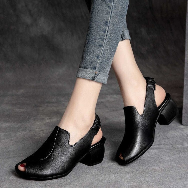【35-41】Pantofi confortabili cu toc gros pentru femei