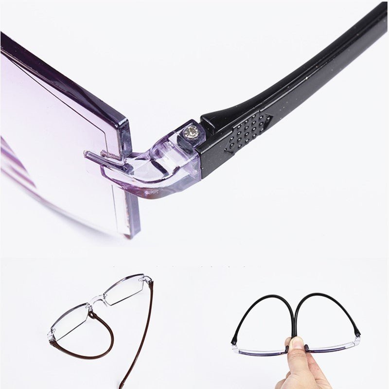 Ochelari din safir cu duritate ridicată, anti-albastru, ochelari progresivi pentru utilizare îndelungată și aproape, ochelari dubli pentru lectură