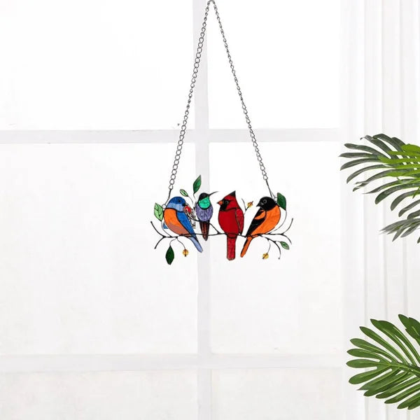 Ultima zi de vânzare specială de vânzare 🐦 Cel mai bun cadou - Păsări colorate de fereastră de fereastră cu panouri de fereastră🎁