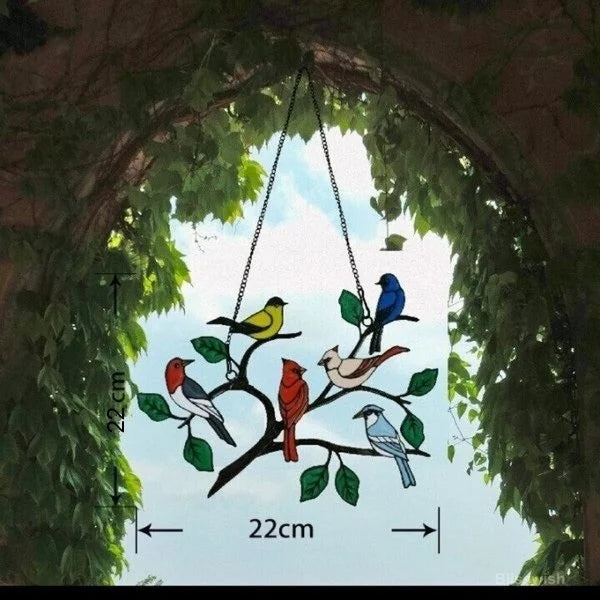 Ultima zi de vânzare specială de vânzare 🐦 Cel mai bun cadou - Păsări colorate de fereastră de fereastră cu panouri de fereastră🎁